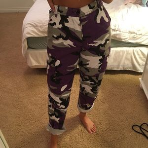 PURPLE CAMO PANTS